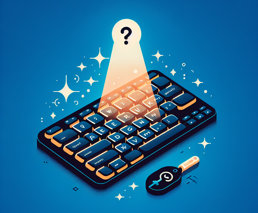 "Ilustrasi cara mengaktifkan pintasan khusus pada keyboard Bluetooth, menampilkan pengaturan keyboard di layar komputer dan langkah-langkah penggunaannya."